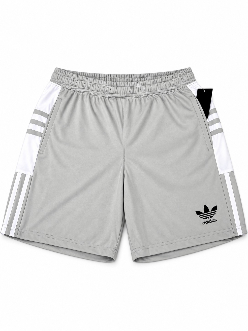 Adidas Originals 3-Stripes Gray White Trefoil Track Shorts Men's L NWT